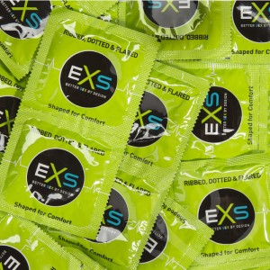 12 бр. Релефни презервативи с ивици и точки EXS Extreme
