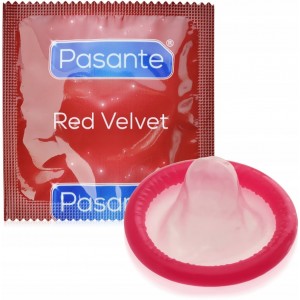 Червени презервативи Pasante Red Velvet 12 бр.