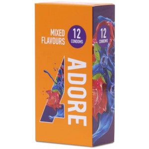 Ароматни презервативи Adore Mixed Flavours 12 бр.
