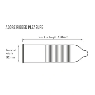144 бр. релефни презервативи Adore Ribbed Pleasure 