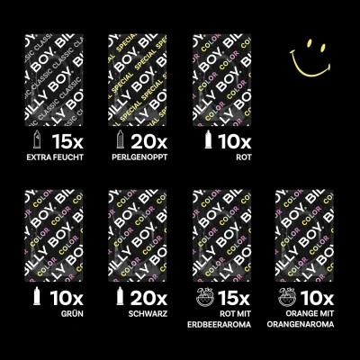100 бр. Микс от различни презервативи Billy Boy Mix Sortiment