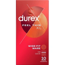 10 бр. Тънки, широки презервативи Durex Feel Thin XL