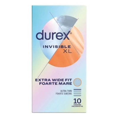 10 бр. Тънки презервативи Durex Invisible XL