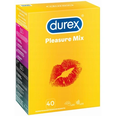 40 бр. Стимулиращи релефни презервативи Durex Pleasure Mix