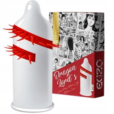 1 бр. Презерватив с интензивен релеф Egzo Dragon Lord's