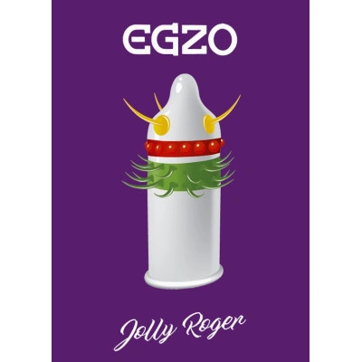 1 бр. Презерватив с интензивен релеф Egzo Jolly Roger