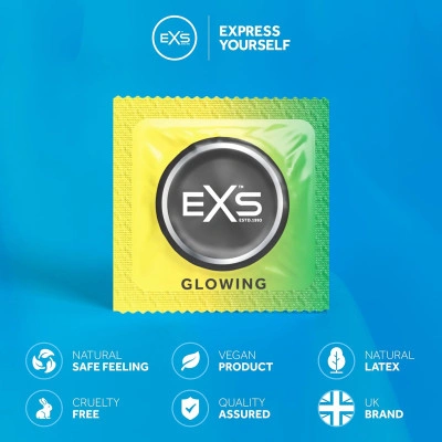 Светещи в тъмното презервативи EXS Glow in the Dark