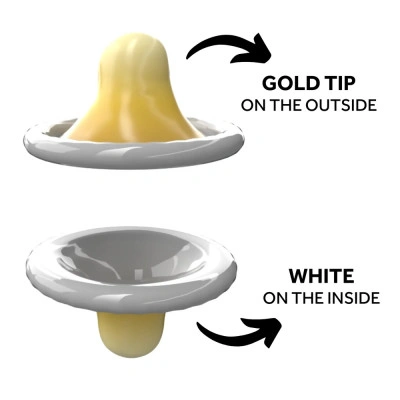 12 бр. Двуцветни презервативи EXS Rightway Gold