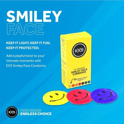12 бр. Класически презервативи EXS Smiley Face