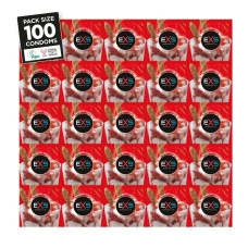 100 бр. Презервативи с аромат на ягода EXS Strawberry