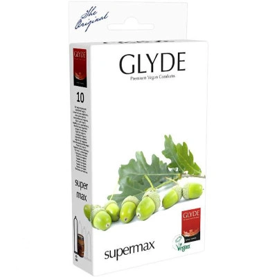 10 бр. големи веган презервативи Glyde Supermax 