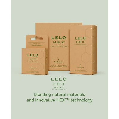 Lelo Hex Organic с L-arginine органични презервативи 