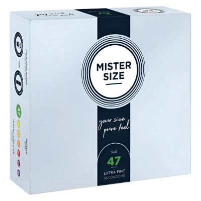 36 бр. Тънки презервативи Mister Size 47 мм