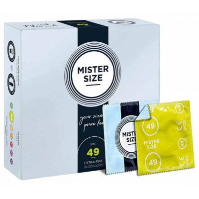 36 бр. Тънки презервативи Mister Size 49 мм