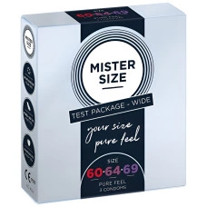 3 бр. Презервативи с различни размери MIster Size 60-64-69 мм