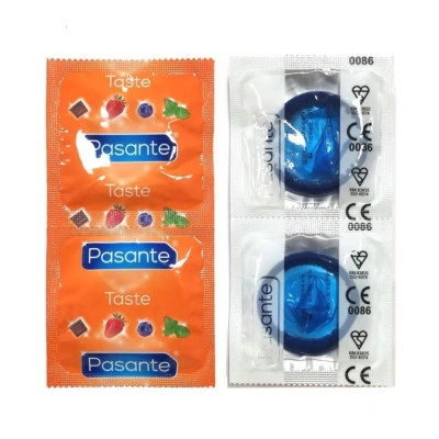 49 бр. Ароматни презервативи Pasante Blueberry - насипни