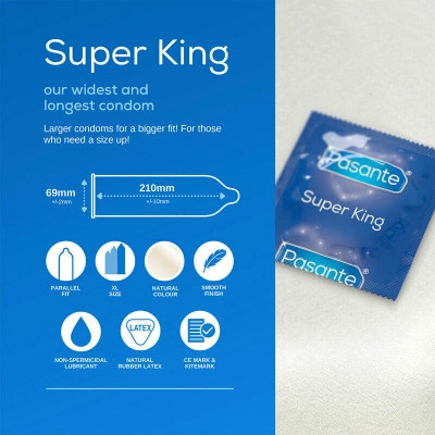 Големи презервативи Pasante Super King 69 мм