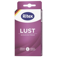 10 бр. Презервативи на ивици и точки Ritex Lust