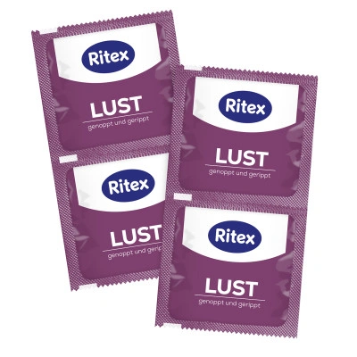 10 бр. Презервативи на ивици и точки Ritex Lust