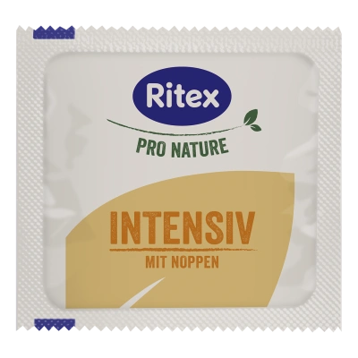 8 бр. Релефни презервативи на ивици и точки Ritex Pro Intensive