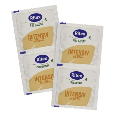 8 бр. Релефни презервативи на ивици и точки Ritex Pro Intensive