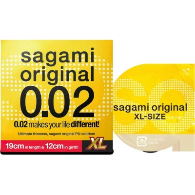Ултра тънък екстра голям презерватив Sagami XL 0.02