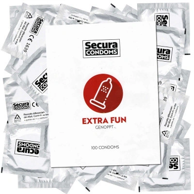 100 бр. Релефни презервативи Secura Extra Fun