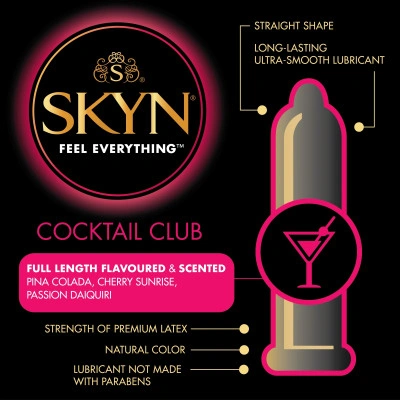 Ароматни нелатексови презервативи Skyn Cocktail Club