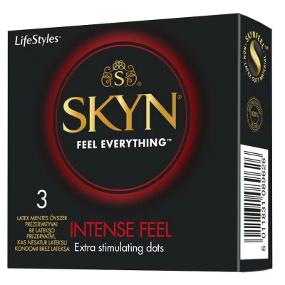 Релефни нелатексови презервативи с точици Skyn Intense Feel