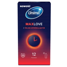 12 бр. Задържащи презервативи Unimil Max Love